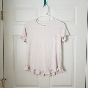 Banana Republic ruffle hem designer tee